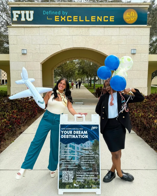 On-campus housing might be full, but don’t panic! Lapis has you covered!🏠✨

Secure your spot now and enjoy comfortable, convenient off-campus living! Give us a call to learn more about how you can save $200 for a limited time only! 🤑
-

#LiveLapishly #Miami #FIU #College #HousingFair