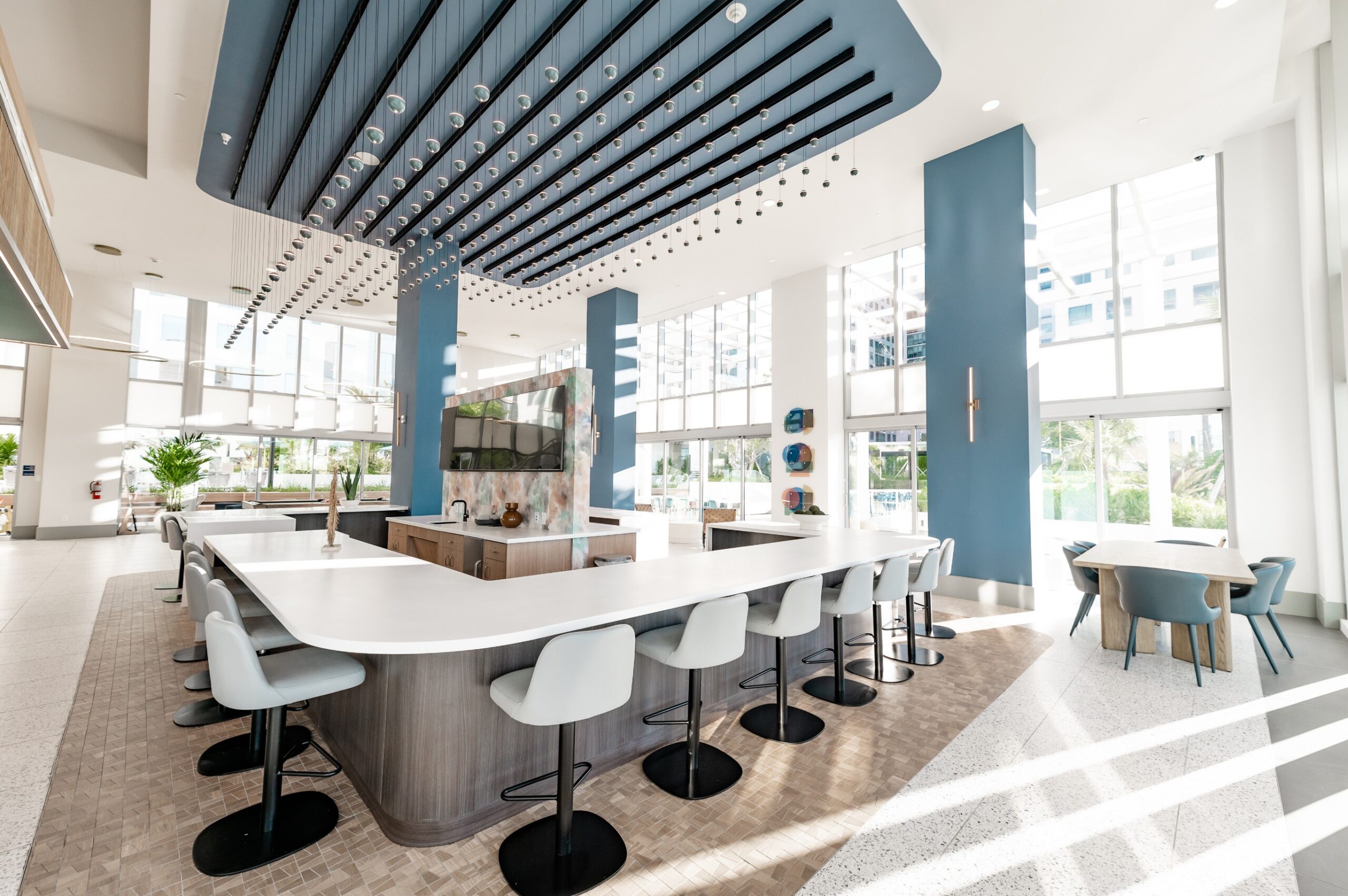 apartment clubhouse bar kitchen lounge scaled