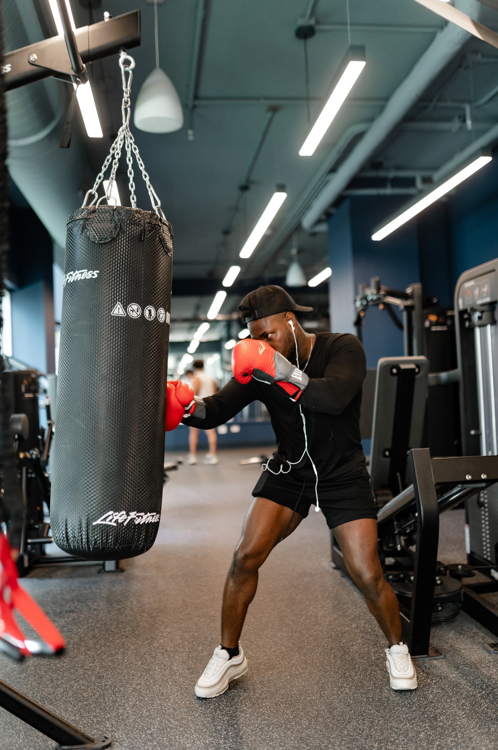 apartment fitness center heavy bag