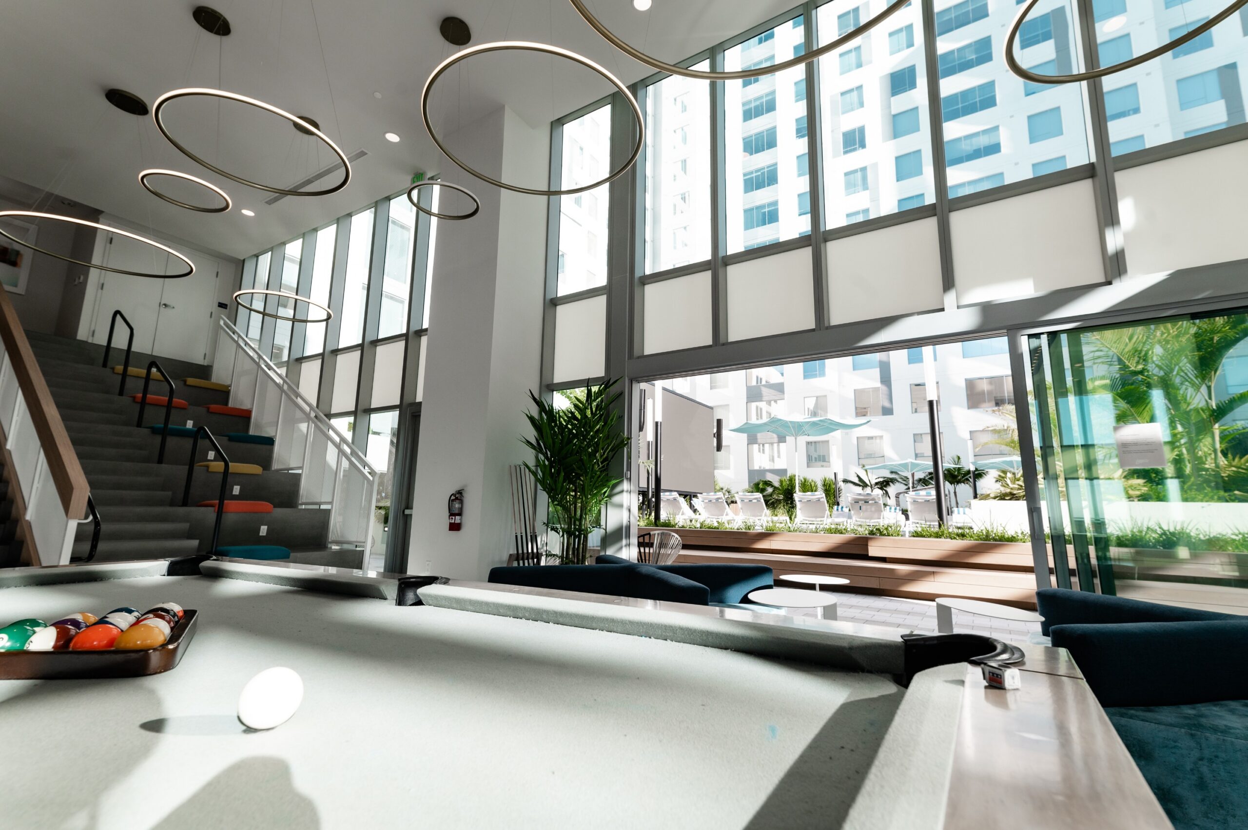 apartment game lounge billiards amphitheater stairs scaled